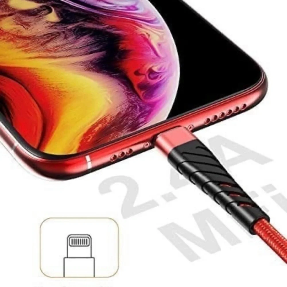 3Pack 10FT Fast Charger Cable Heavy Duty iPhone 8 7 X XR 11 12 13 14 Charging